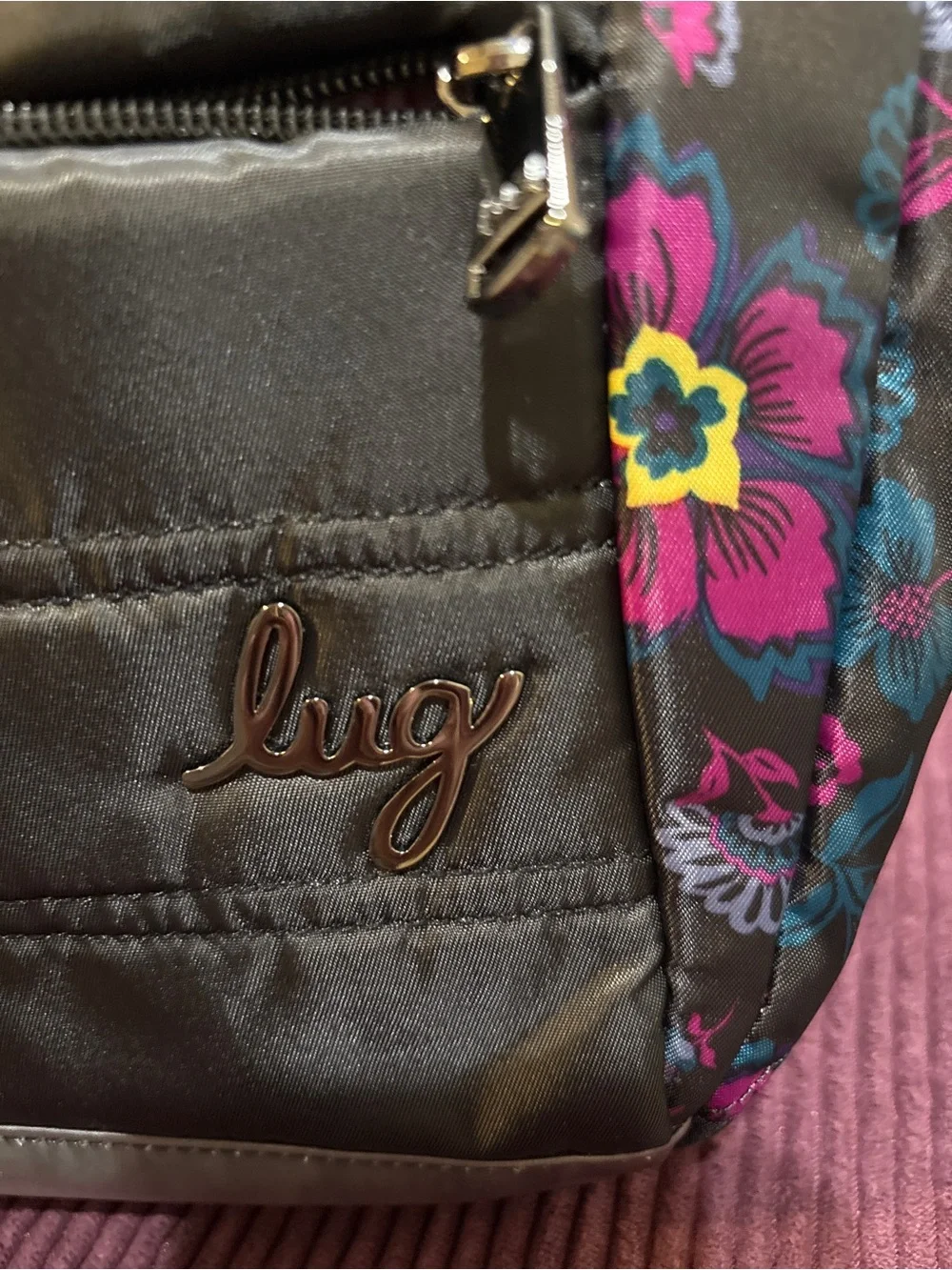 Lug Hopper Backpack. Boho Floral Black. NWOT. HTF